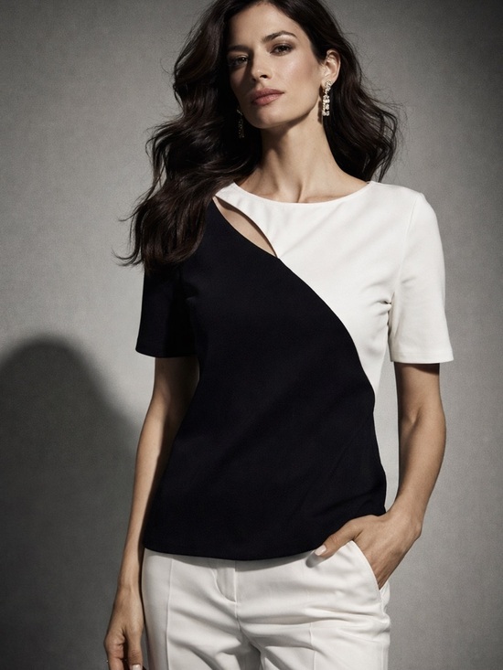 Calvin Klein Tops - Calvin Klein Cut out Colorblock Top